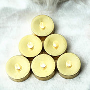 12 pcs LED Tealight Metallic Candles Lights - Silver