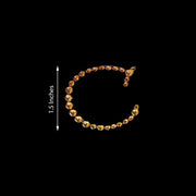 12 pcs Letter Rhinestones Gem Stickers - Gold