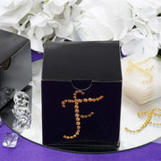 12 pcs Letter Rhinestones Gem Stickers - Gold