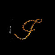 12 pcs Letter Rhinestones Gem Stickers - Gold