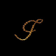 12 pcs Letter "H" Rhinestones Gem Stickers - Gold DIA_RSTLRT03_H