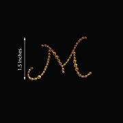 12 pcs Letter "K" Rhinestones Gem Stickers - Gold DIA_RSTLRT03_K