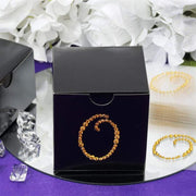 12 pcs Letter Rhinestones Gem Stickers - Gold