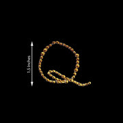 12 pcs Letter Rhinestones Gem Stickers - Gold