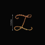 12 pcs Letter Rhinestones Gem Stickers - Gold