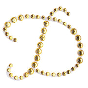 12 pcs Letter Rhinestones Gem Stickers - Gold DIA_RSTLRT03_D