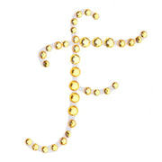 12 pcs Letter Rhinestones Gem Stickers - Gold DIA_RSTLRT03_F