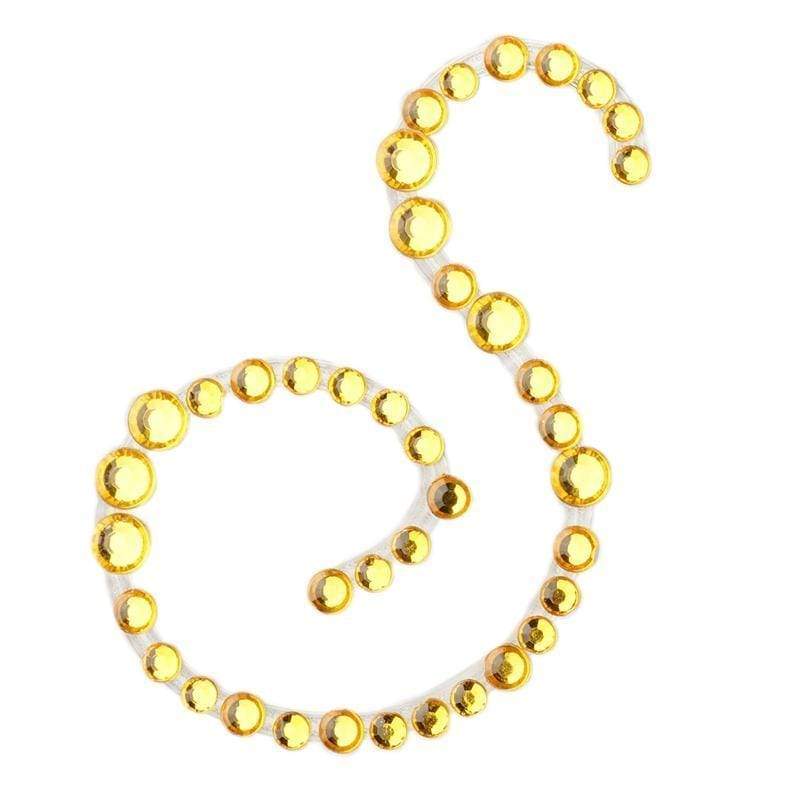 12 pcs Letter Rhinestones Gem Stickers - Gold DIA_RSTLRT03_S