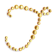 12 pcs Letter Rhinestones Gem Stickers - Gold DIA_RSTLRT03_T