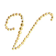 12 pcs Letter Rhinestones Gem Stickers - Gold DIA_RSTLRT03_V