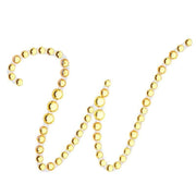 12 pcs Letter Rhinestones Gem Stickers - Gold DIA_RSTLRT03_W