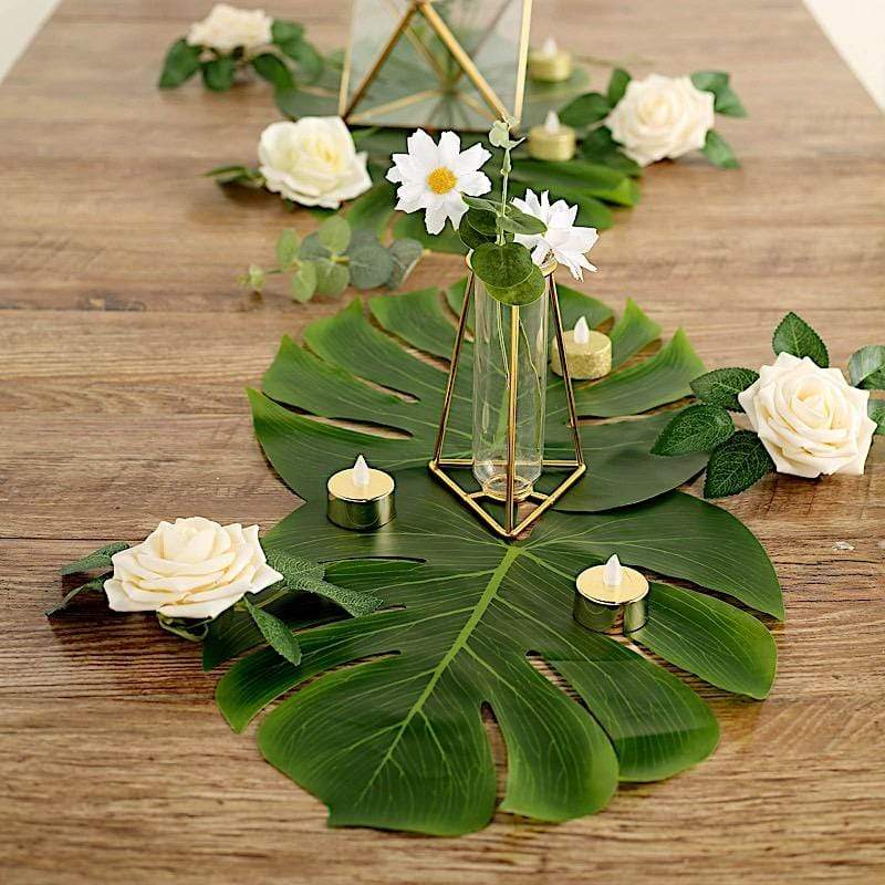 12 pcs Monstera Leaves Artificial Tropical Greenery - Green ARTI_TROP_004_GRN