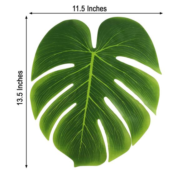 12 pcs Monstera Leaves Artificial Tropical Greenery - Green ARTI_TROP_004_GRN