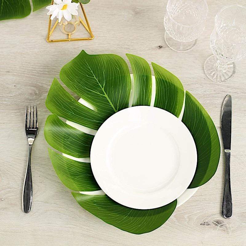 12 pcs Monstera Leaves Artificial Tropical Greenery - Green ARTI_TROP_004_GRN