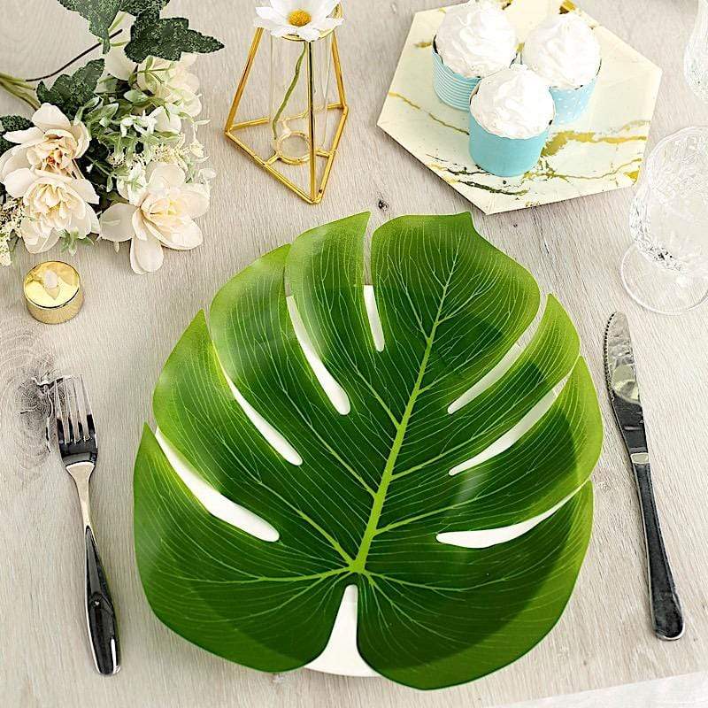 12 pcs Monstera Leaves Artificial Tropical Greenery - Green ARTI_TROP_004_GRN
