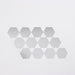12 pcs Removable Acrylic Stickers Mirror Wall Decals - Silver WLL_STK_MIRR_HEX_6_S