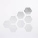 12 pcs Removable Acrylic Stickers Mirror Wall Decals - Silver WLL_STK_MIRR_HEX_9_S