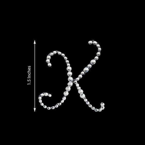 12 pcs Rhinestones Letter Gem Stickers