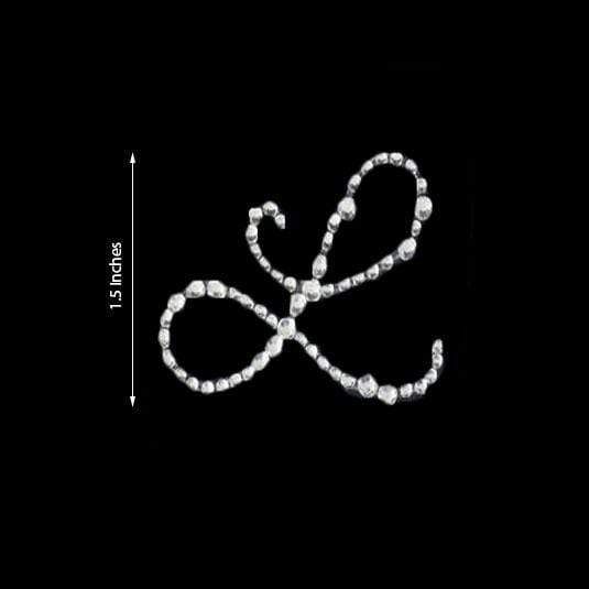 12 pcs Rhinestones Letter Gem Stickers