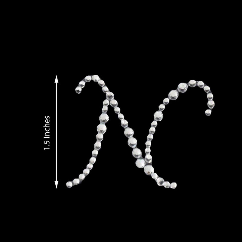 12 pcs Rhinestones Letter Gem Stickers