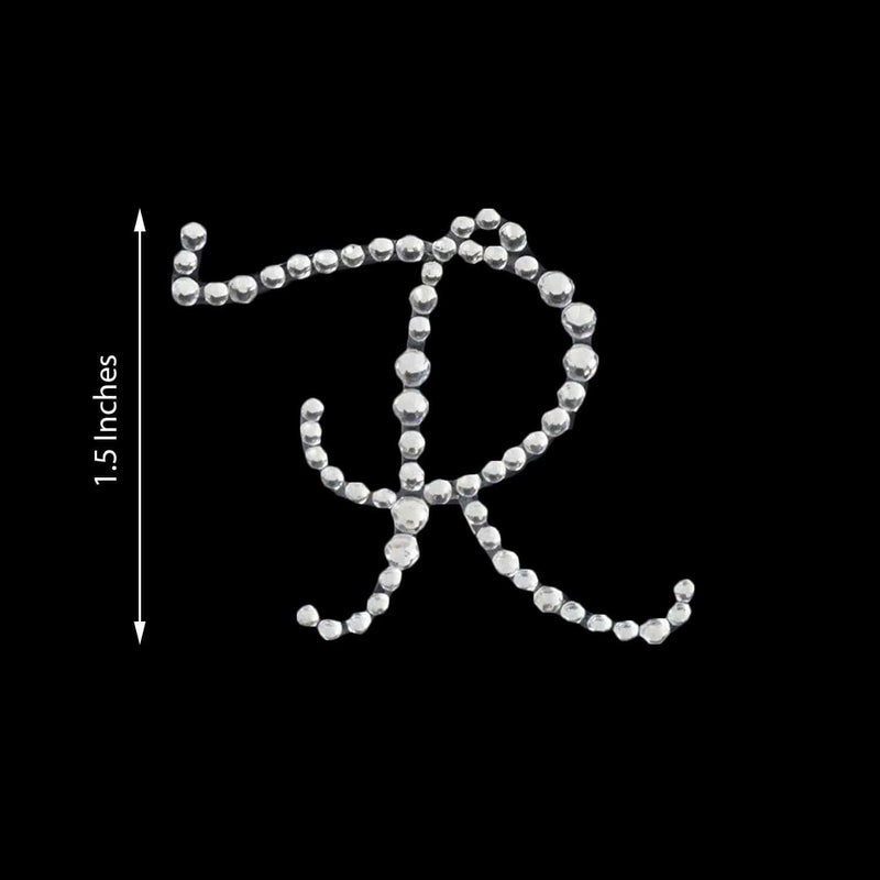 12 pcs Rhinestones Letter Gem Stickers