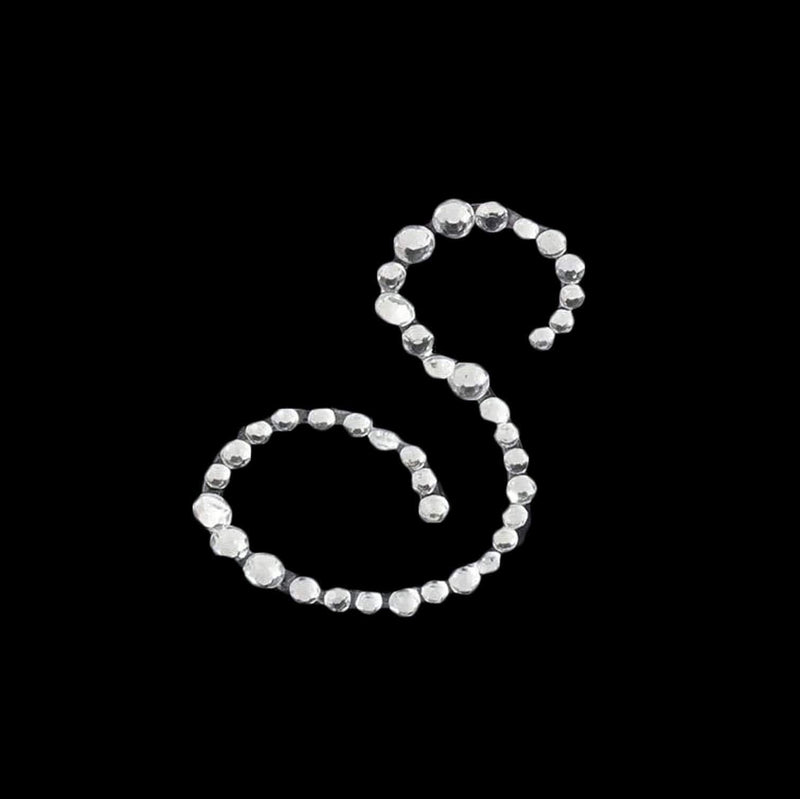 12 pcs Rhinestones Letter Gem Stickers