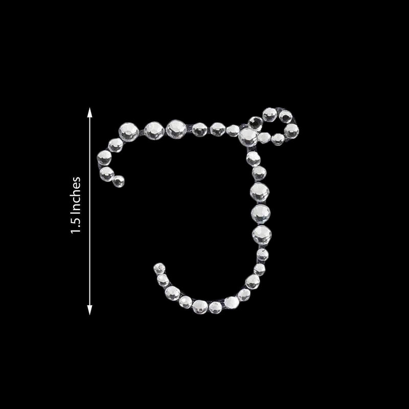 12 pcs Rhinestones Letter Gem Stickers