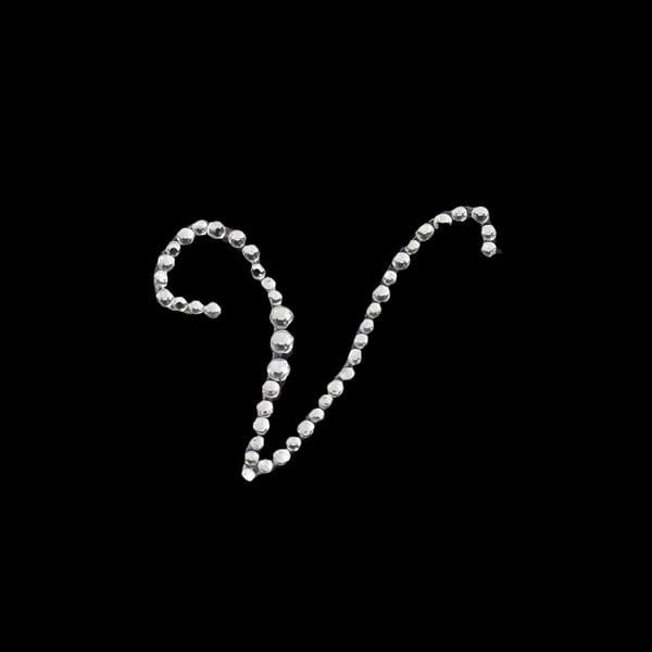 12 pcs Rhinestones Letter Gem Stickers