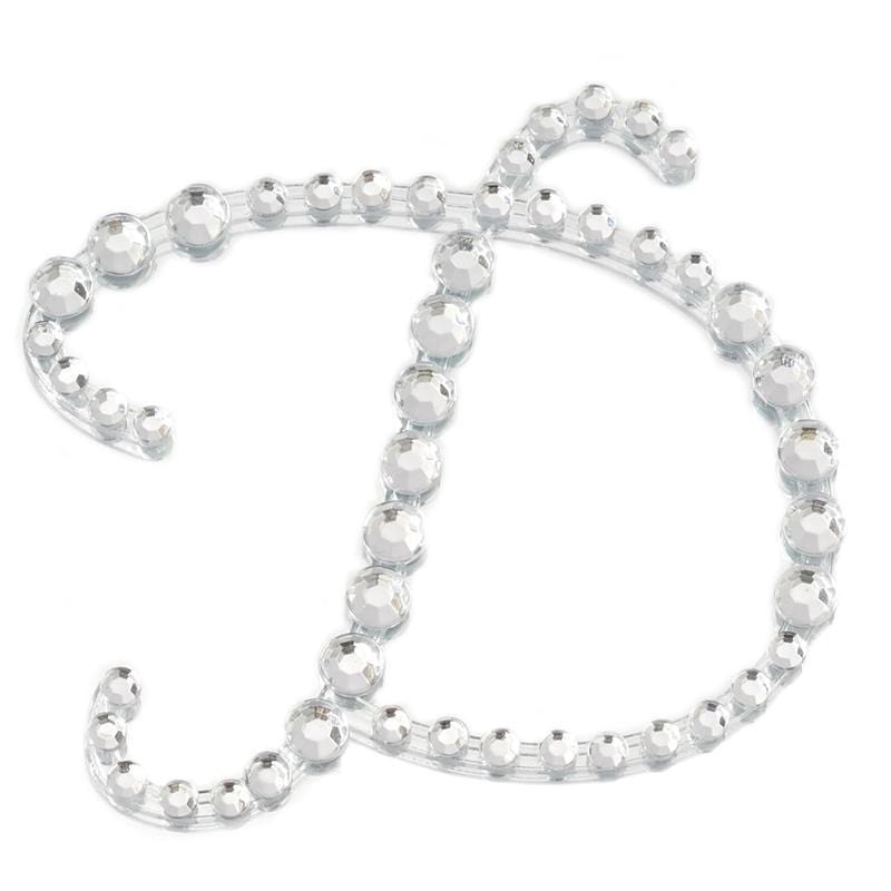 12 pcs Rhinestones Letter Gem Stickers DIA_RSTLRT02_D