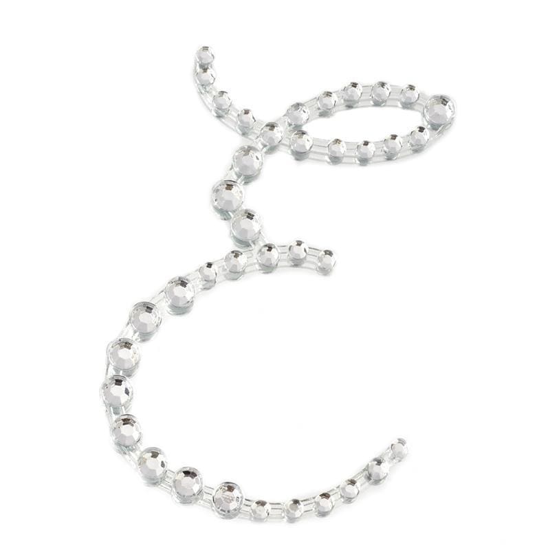 12 pcs Rhinestones Letter Gem Stickers DIA_RSTLRT02_E