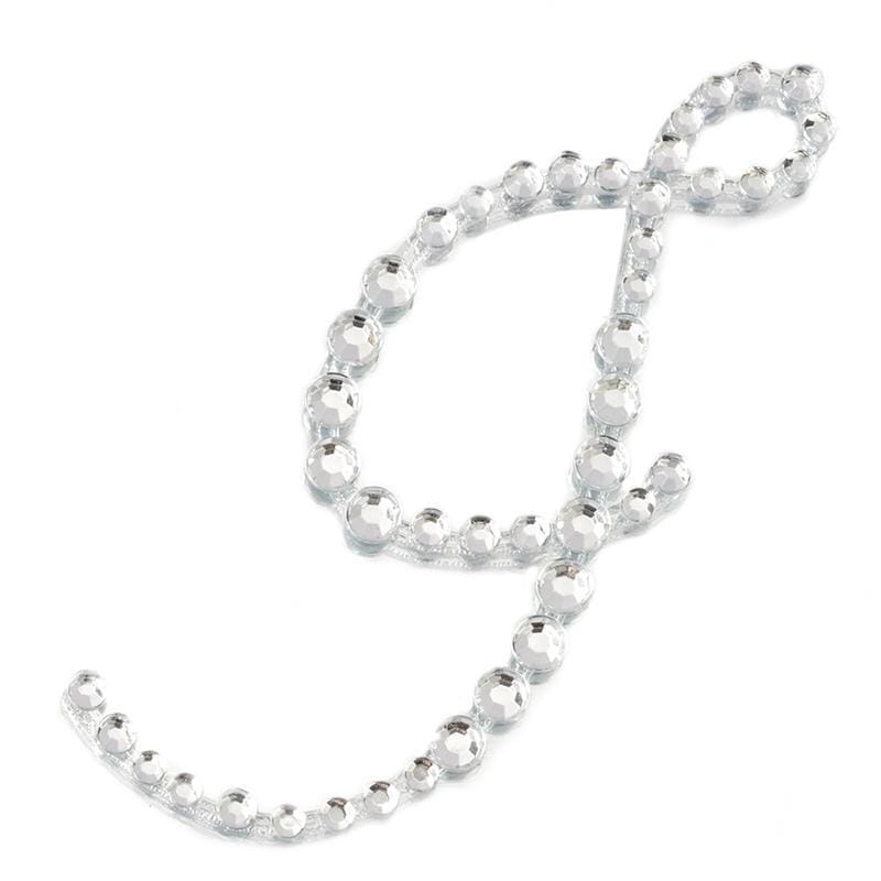 12 pcs Rhinestones Letter Gem Stickers DIA_RSTLRT02_J