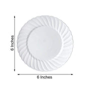 12 pcs Round Dessert Plates with Flaired Trim Disposable Tableware