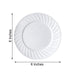 12 pcs Round Dessert Plates with Flaired Trim Disposable Tableware