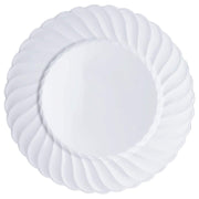 12 pcs Round Dessert Plates with Flaired Trim Disposable Tableware