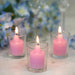12 pcs Round Votive Tealight Candles with Clear Glass Holders