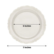 12 Round Clear Glittered Plastic Salad Dinner Plates - Disposable Tableware