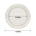 12 Round Clear Glittered Plastic Salad Dinner Plates - Disposable Tableware