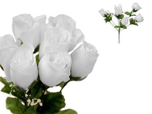 12 Silk Rose Buds Bushes Flowers Wedding Arrangements