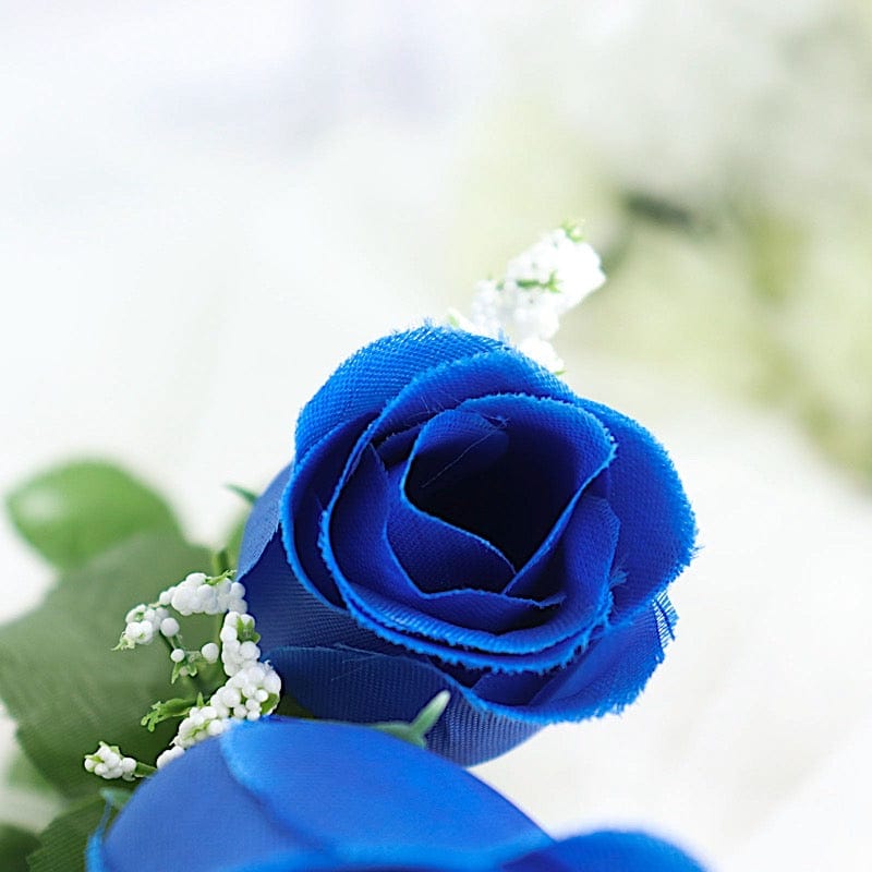 12 Silk Rose Buds Bushes Flowers Wedding Arrangements