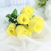 12 Silk Rose Buds Bushes Flowers Wedding Arrangements