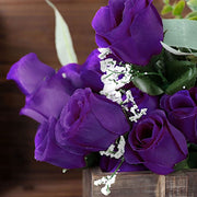 12 Silk Rose Buds Bushes Flowers Wedding Arrangements