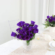 12 Silk Rose Buds Bushes Flowers Wedding Arrangements