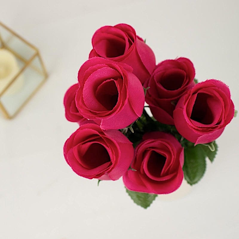 12 Silk Rose Buds Bushes Flowers Wedding Arrangements