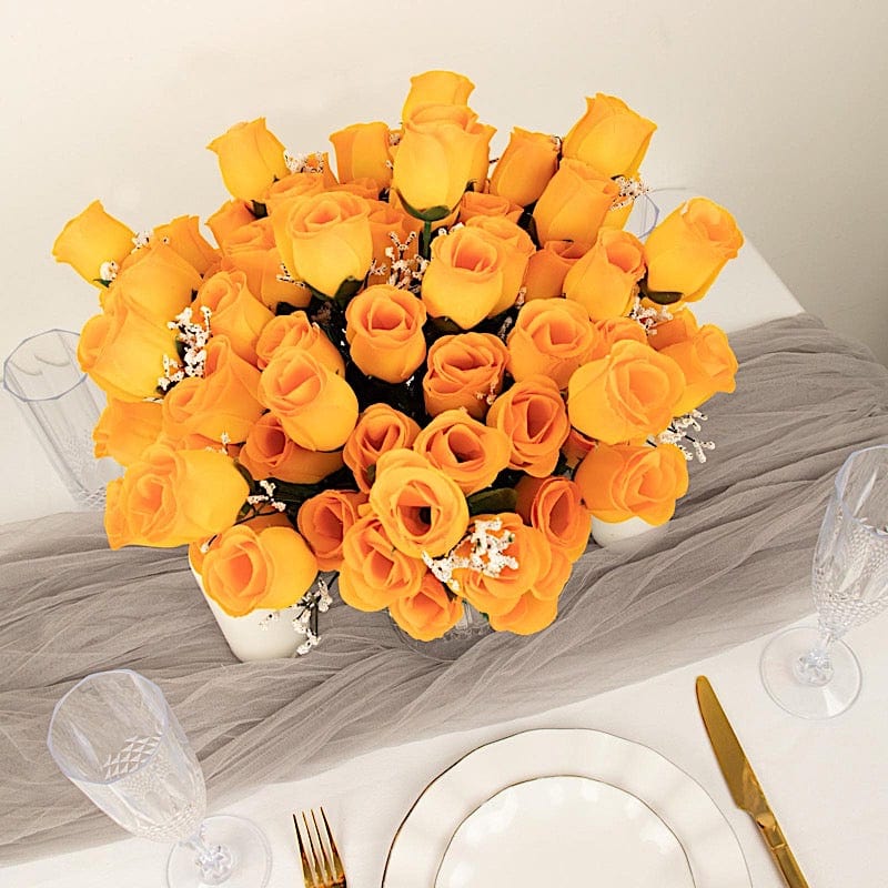 12 Silk Rose Buds Bushes Flowers Wedding Arrangements