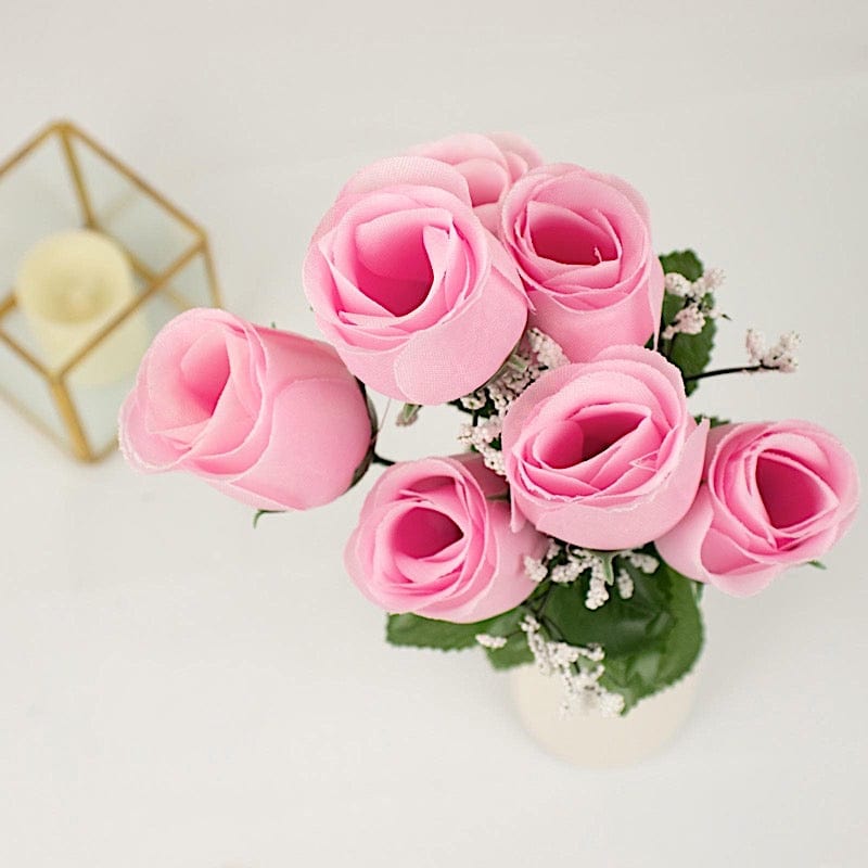 12 Silk Rose Buds Bushes Flowers Wedding Arrangements