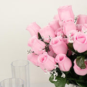 12 Silk Rose Buds Bushes Flowers Wedding Arrangements