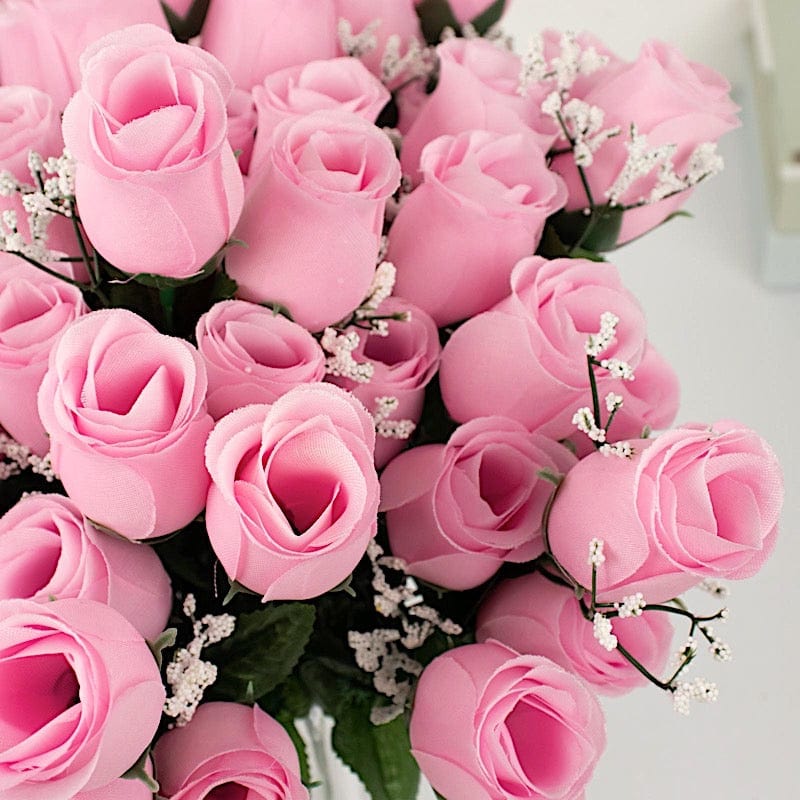 12 Silk Rose Buds Bushes Flowers Wedding Arrangements