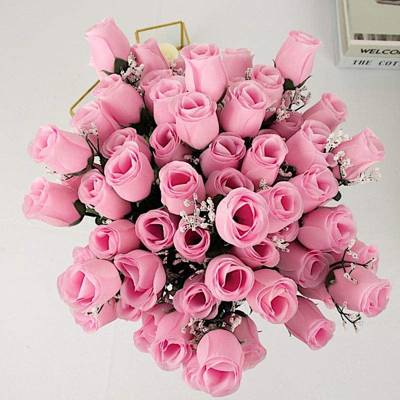 12 Silk Rose Buds Bushes Flowers Wedding Arrangements