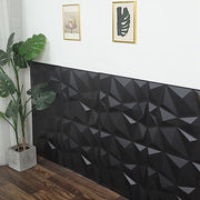 12 Square 20" x 20" Matte PVC Stick On Wall Panels 3D Diamond Design