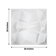 12 Square 20" x 20" Matte PVC Stick On Wall Panels 3D Diamond Design